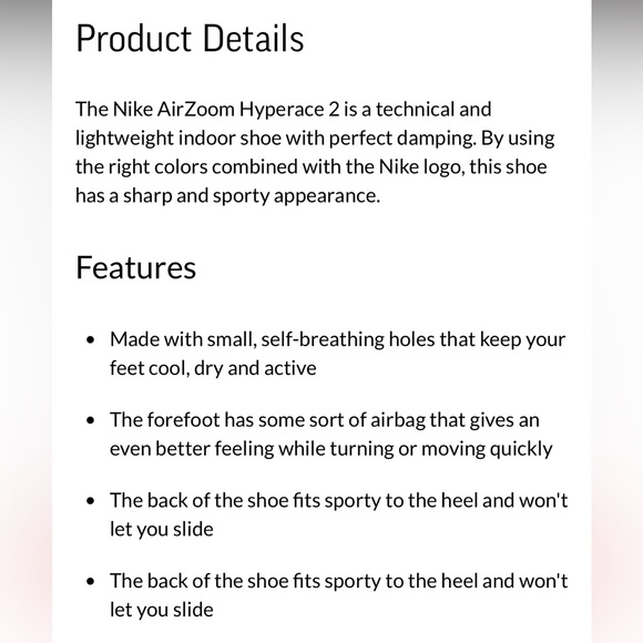 Nike Men’s Zoom Hyperace 2 - Size 10 - Picture 5 of 6